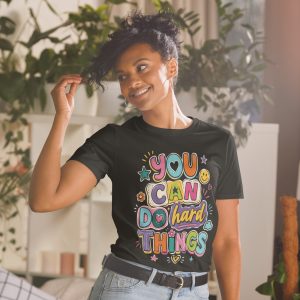You Can Do Hard Things Retro Teacher Tee